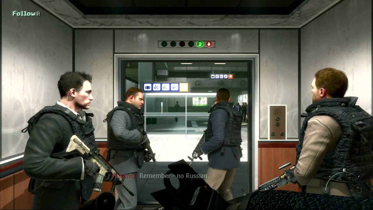 No Russian elevator scene