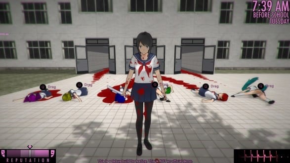 Yandere Simulator Massacre Display
