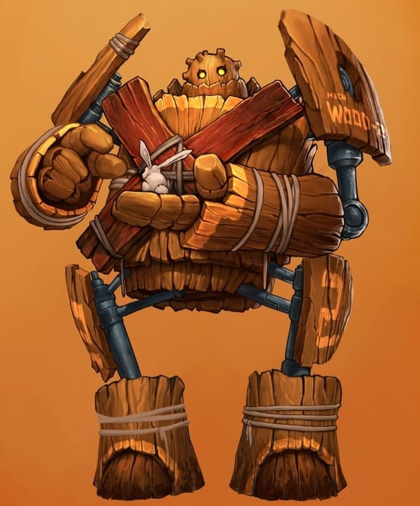 A wooden Goliath