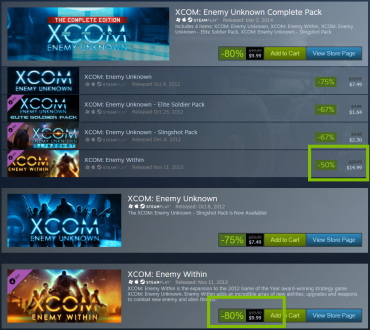 XCOM Steam Sale