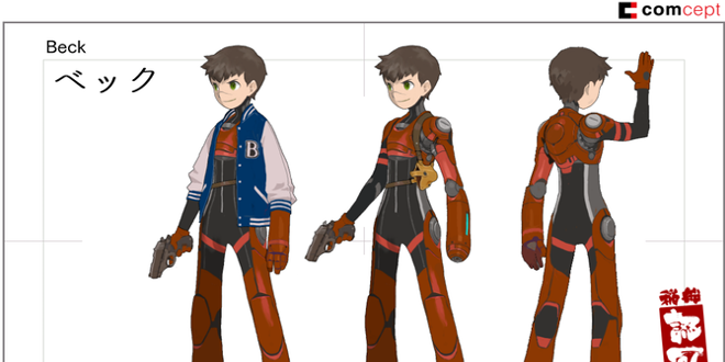 Concept art of the main protagonist, by Comcept.