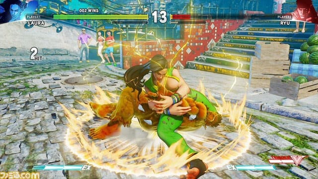 Laura showing off an electrifying grapple move (I'm sorry, I had to)