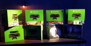 These XBox One Bundles were on placed opposite the Halo 5 display at the Windows 10 Devices Event.