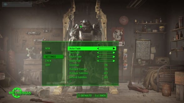 Fallout 4 Settings 1