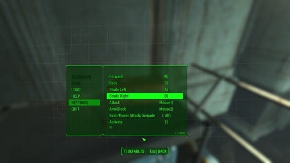 Fallout 4 Tiny Options Menu