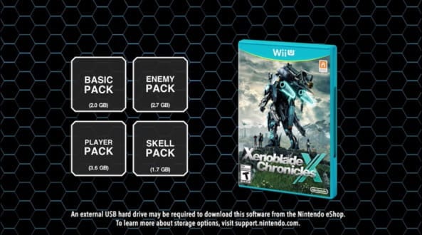Xenoblade Chronicles X Wii U data packs