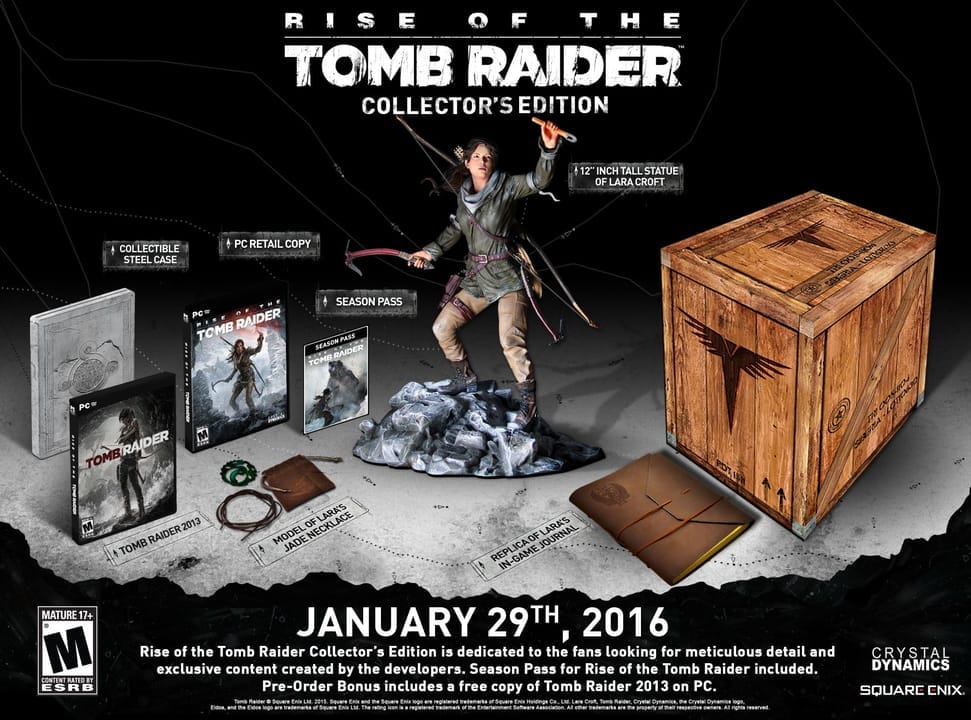 Rise of the Tomb Raider PC Collectors Edition