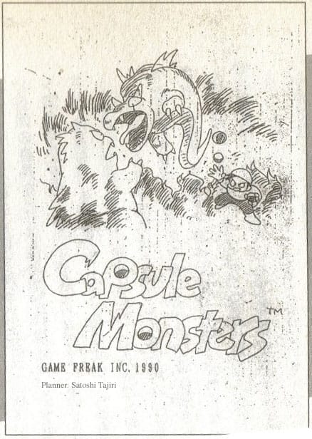 The cover to Tajiri's original pitch, then called Capsule Monsters by Gamefreak.