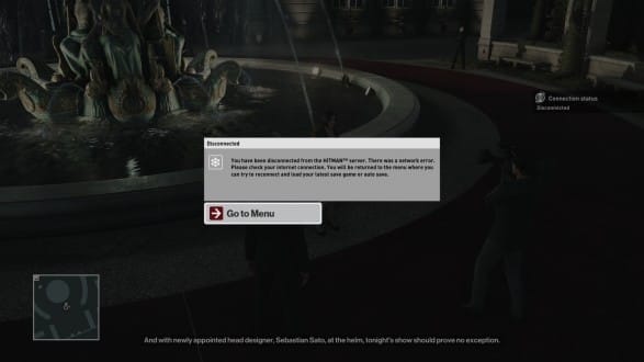 Hitman 2016 disconnected