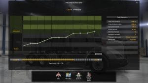 There's plenty of charts and stat pages in the game to help you manage your virtual trucking business.