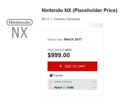 Nintendo NX Eb Games Placeholder