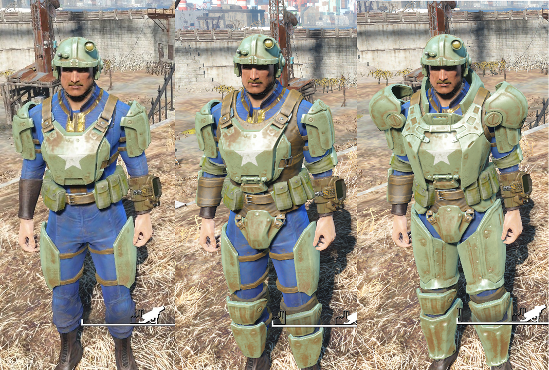 The three types of combat armor in Fallout 4, it's probably the best balance in terms of weight and resistances you can get without using power armor. 