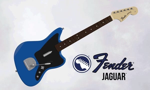 The new foldable, Fender Jaguar Guitar, being introduced for Rock Band 4 and Rock Band Rivals
