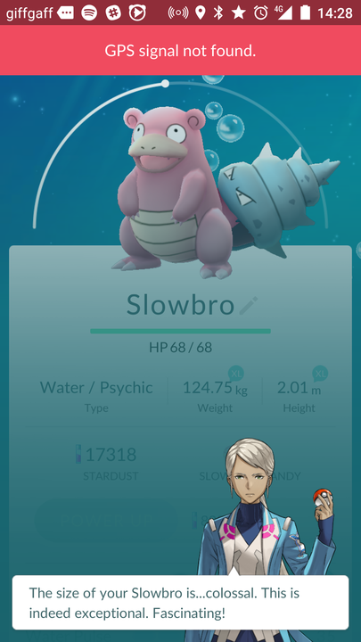 Pokémon GO appraisal Slowbro