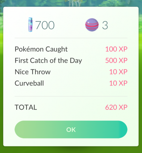 The "First Catch of the Day" daily bonus.