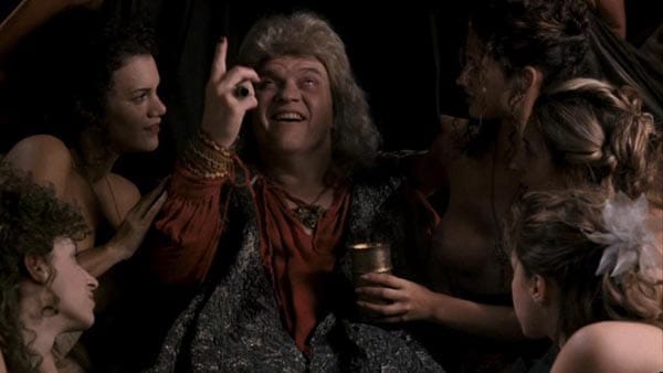 Meatloaf so high and/or drunk so that he'll forget he's in this movie