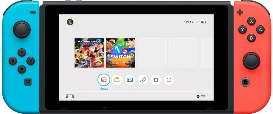 Nintendo Switch Clean UI