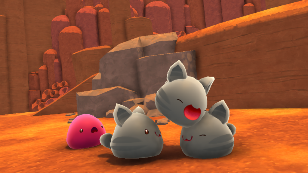 Pink and Tabby Slimes