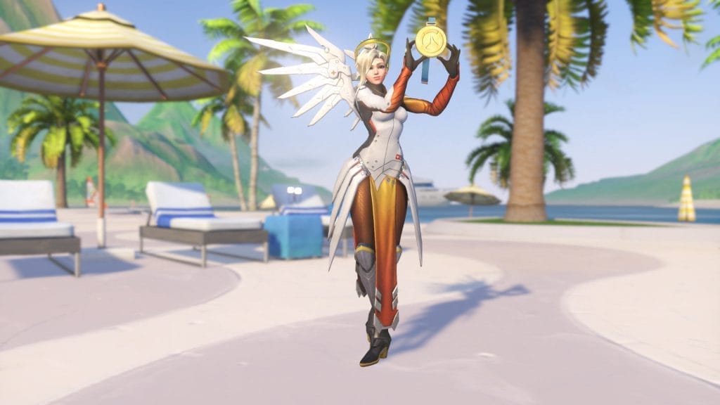 Overwatch 2017 Summer Games Mercy Medal Victory Pose