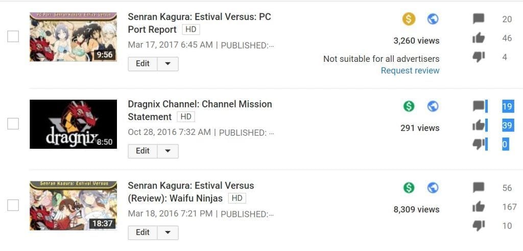 Senran Kagura Different Videos