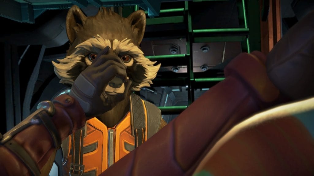 Marvels Guardians of the Galaxy The Telltale Series Episode 3 Review Raccoon Bad Touch