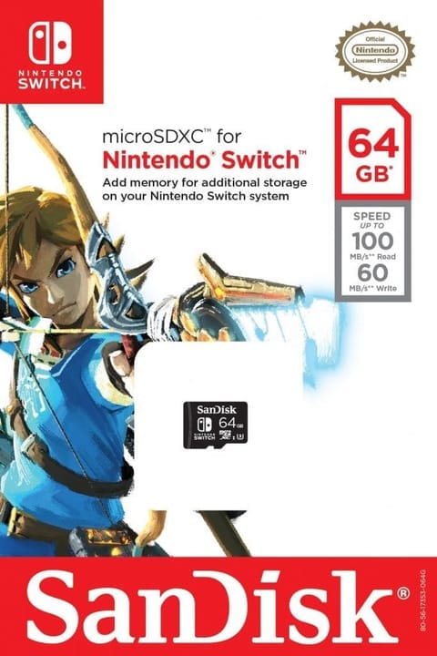 The Legend of Zelda Breath Of The Wild Nintendo Switch MicroSD MicroSDXC