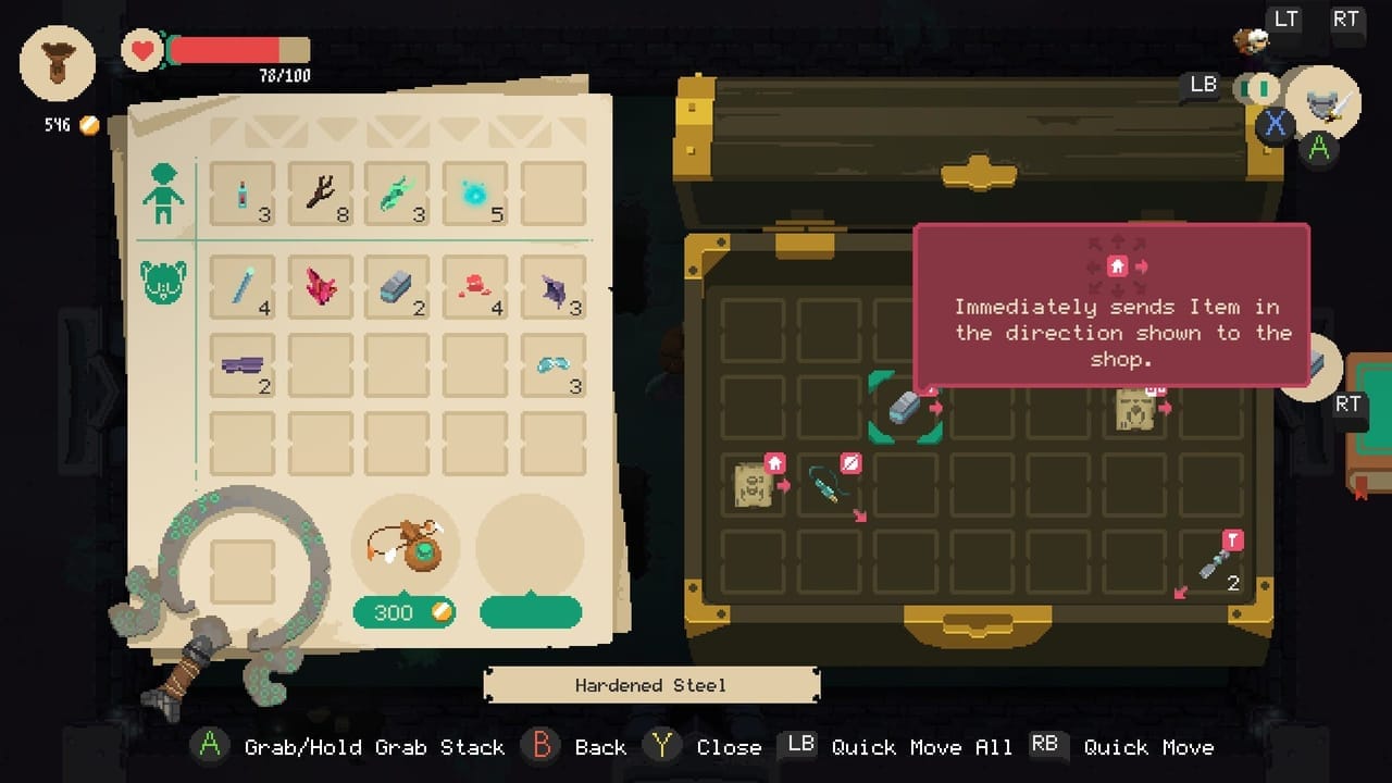 moonlighter review chest gameplay