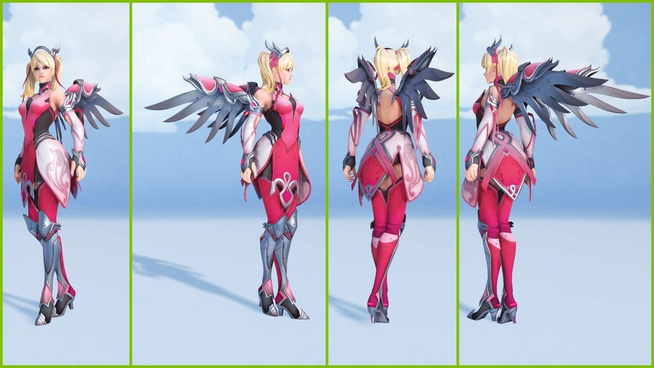 overwatch pink mercy four angles