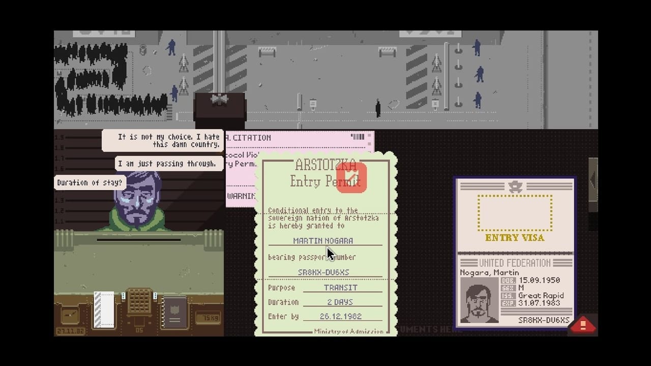 papers please interrogation