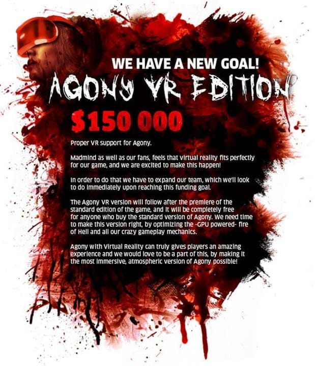 agony vr kickstarter goal