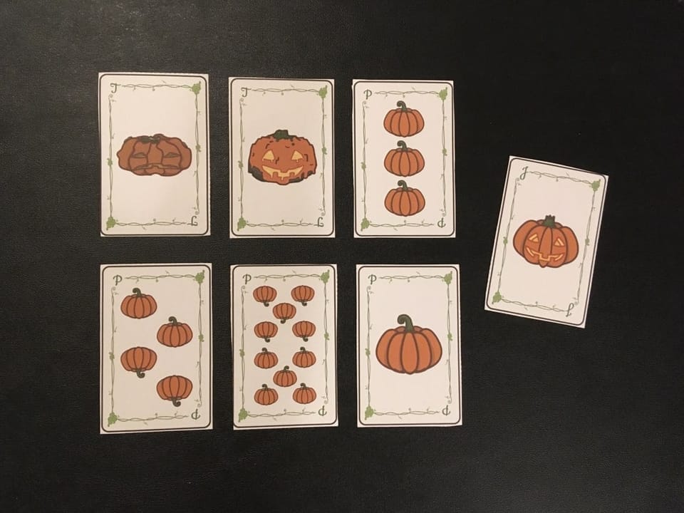 Slap Jack-O-Lantern cards pic