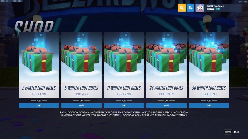holiday loot boxes