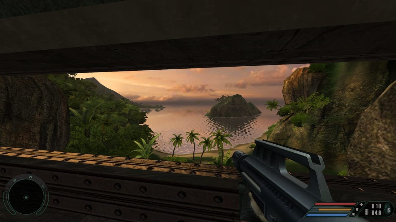 far cry view of island from interior