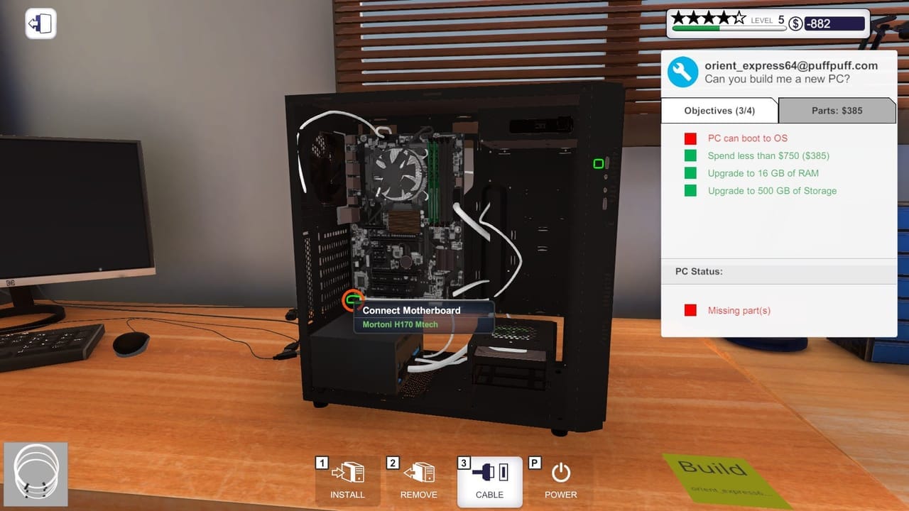 pc building simulator review working