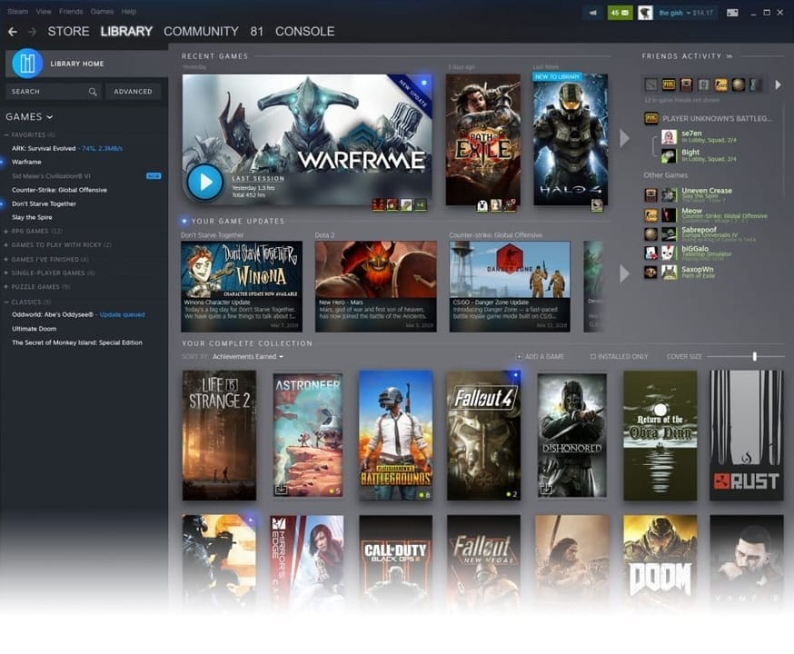 steam library new look