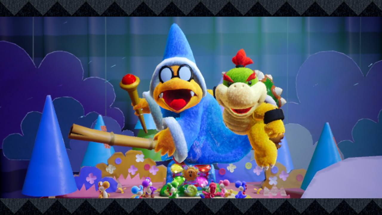 kamek and baby bowser yoshis crafted world gameplay