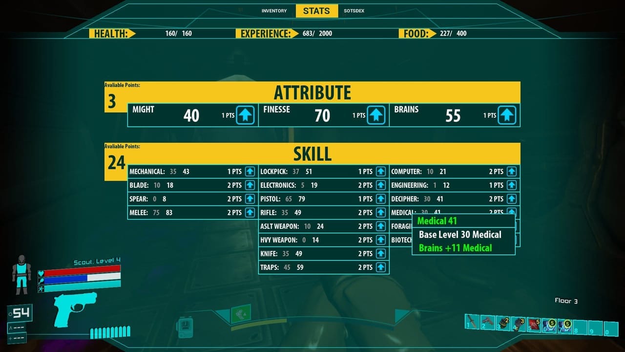 the pit infinity screenshot skill list
