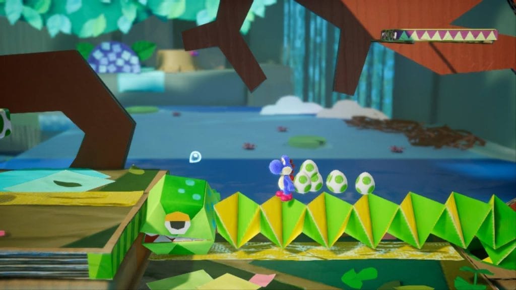 yoshis crafted world folded paper snake gameplay