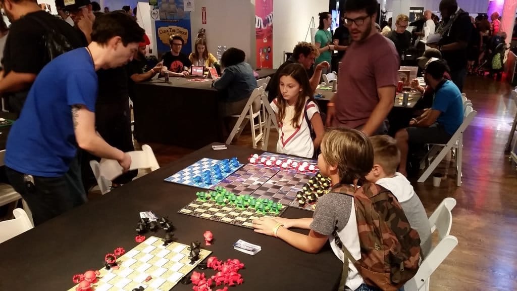 play nyc 2019 draughtnauts and tabletop area