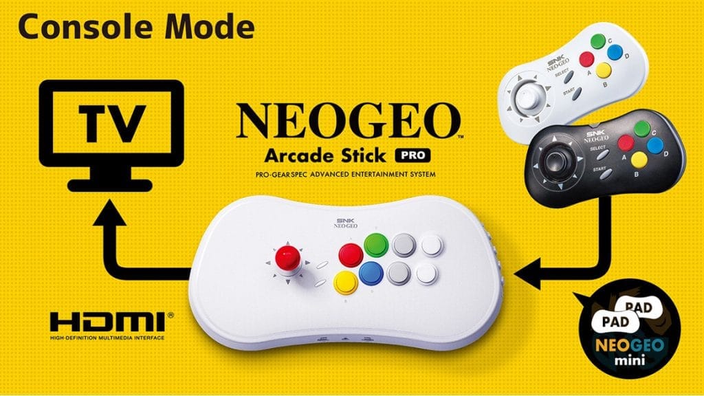 neogeo arcade stick pro console mode