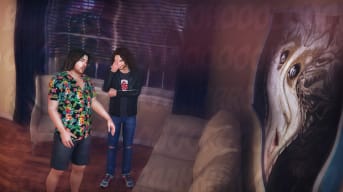 The Game Grumps in dating sim House Party