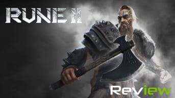 Rune II title - Viking Warrior amidst a cloudy backdrop