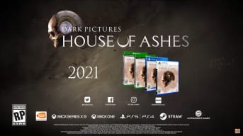 A promo logo and information for The Dark Pictures: House of Ashes
