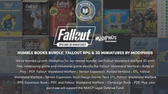 Humble Books Bundle: Fallout RPG & 3D Miniatures Key Art