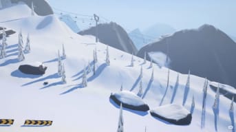 Mountain slopes in Carve Snowboarding on Oculus Quest 