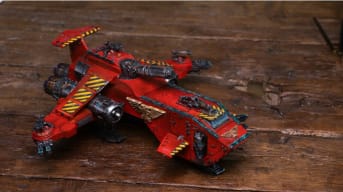 A fully painted Thunderhawk Gunship that was sold on eBay