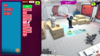 A gameplay screenshot from Rabbids Coding.
