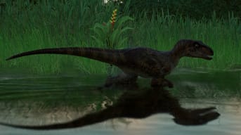 A JP-style Velociraptor in Jurassic World Evolution 2