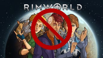 RimWorld art with a red circle with line