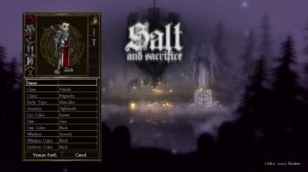 Salt and Sacrifice character creation screen